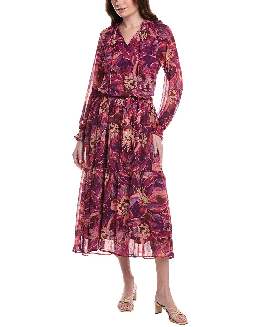 fitted lace wedding dress About Time Mocha & Mauve Printed Fate Maxi Dress S main image 1