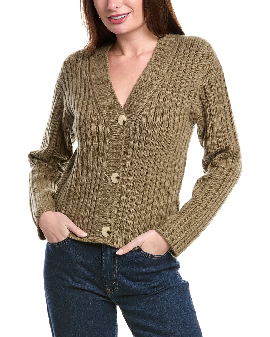 Vince Chunky Rib Wool Cashmere-Blend Cardigan – Bluefly