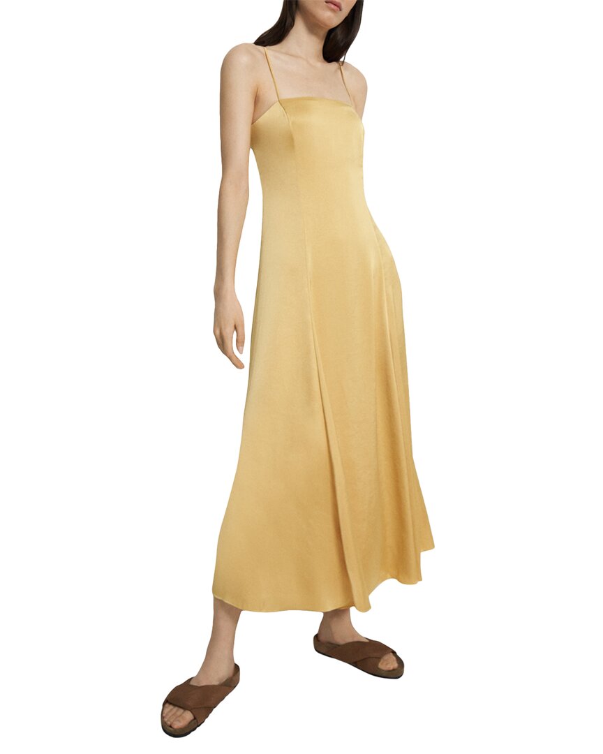 Cami Midi Dress in Crushed Satin