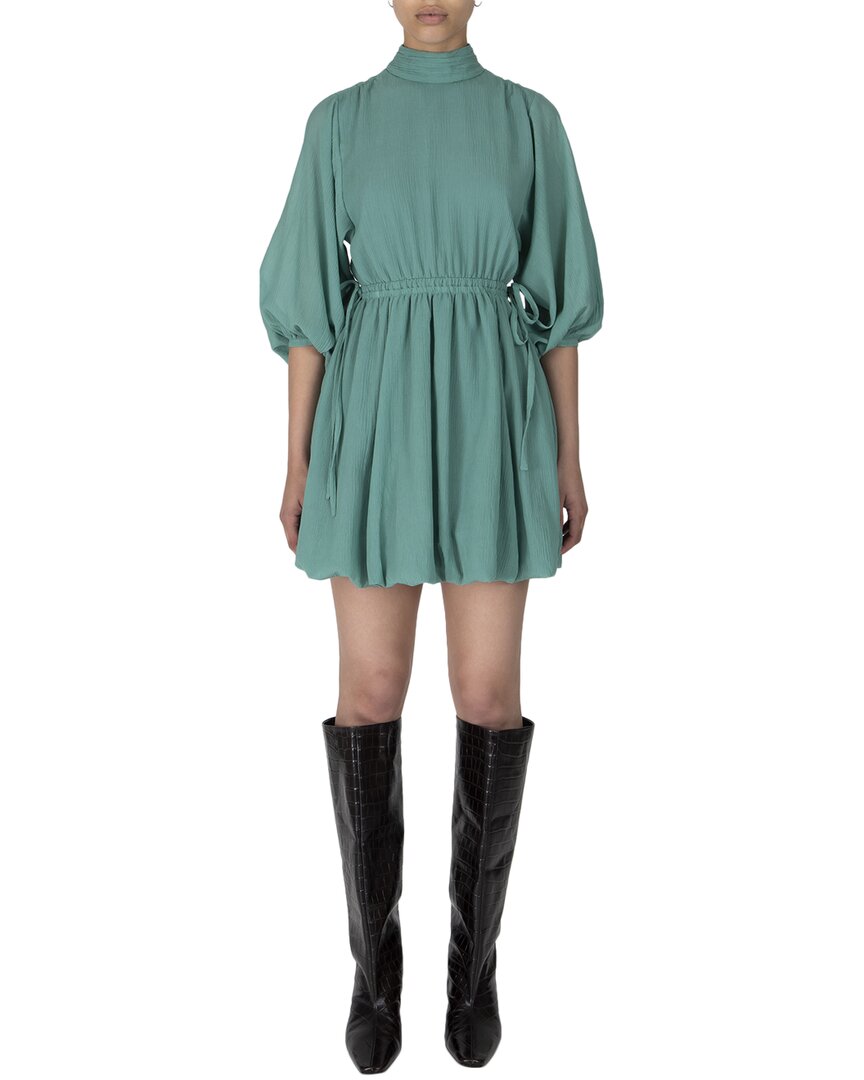 Derek Lam 10 Crosby Alex Bubble Hem Mini Dress, Green / 8