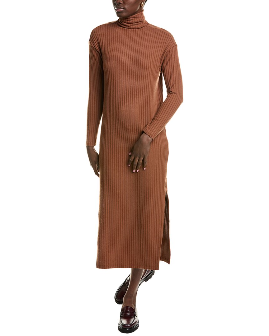 enza costa ribbed turtleneck dress Enza Costa Silk Sweater Rib Turtleneck Mini Dress 5566