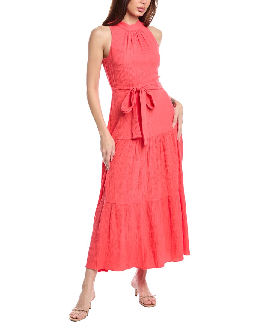 Anne Klein Petite Tiered Tie-Neck Maxi Dress
