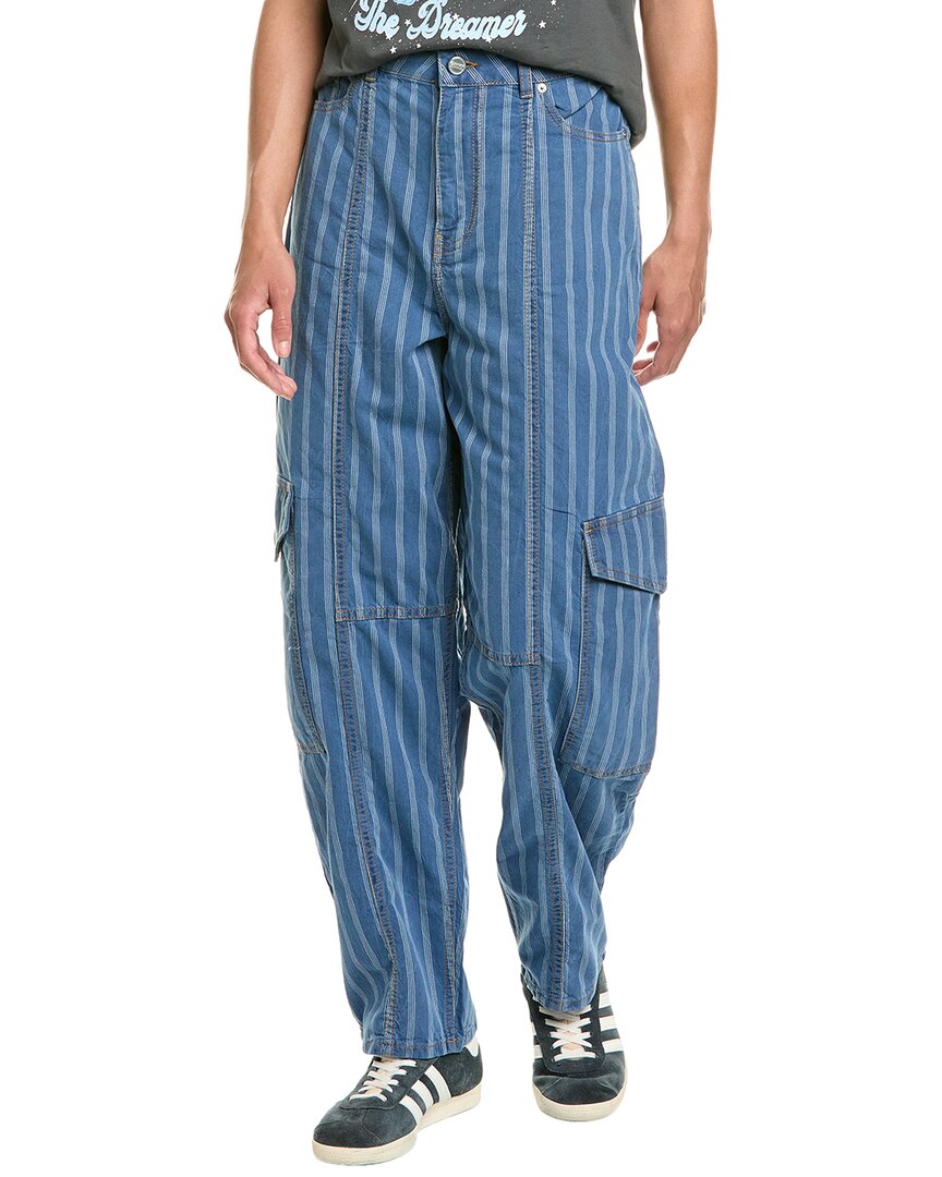 Ganni Light Stripe Denim Cargo Pant – Bluefly