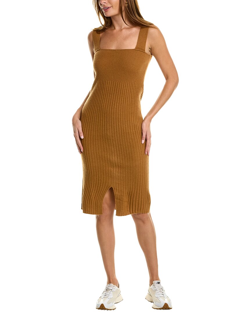 Magaschoni Ribbed Cashmere Tank Dress - Brown Magaschoni Ribbed Cashmere Tank Dress - Brown