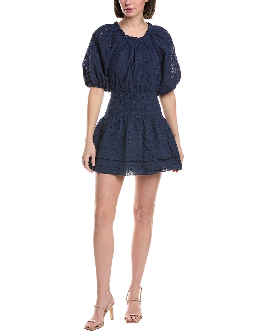 knee length dresses for ladies Ramy Brook Womens Sawyer Mini Dress, S, Blue
