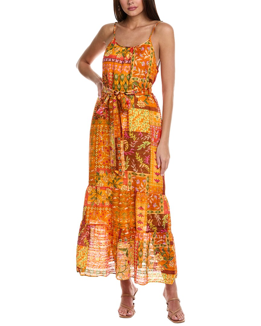 marie oliver maxi dress Marie Oliver Kinley Linen-Blend Maxi Dress - Orange