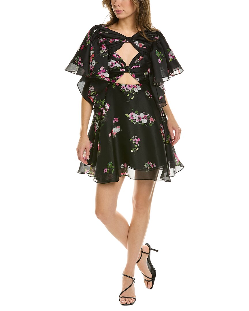 Carolina Herrera Cutout Bow Front Silk A-Line Dress, 4 / Black Carolina Herrera Cutout Bow Front Silk A-Line Dress, 4 / Black