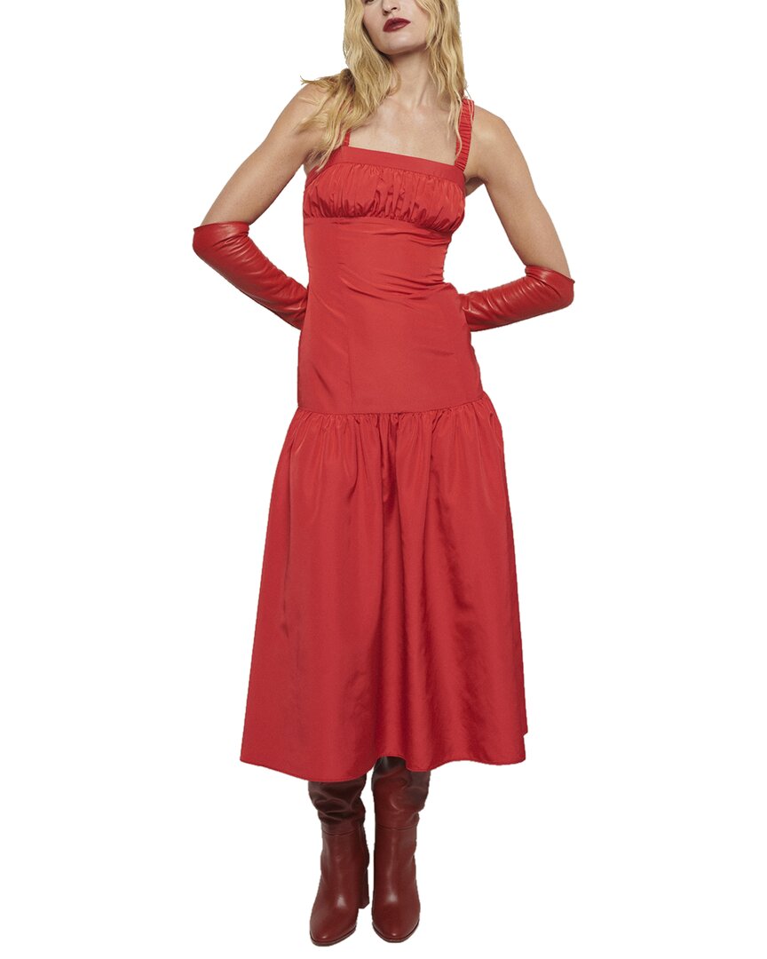 derek lam 10 crosby red dress Midi Length Dress
