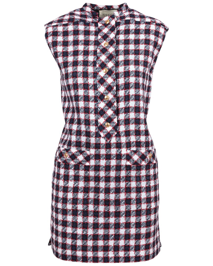 gucci blue and white dress dress Navy