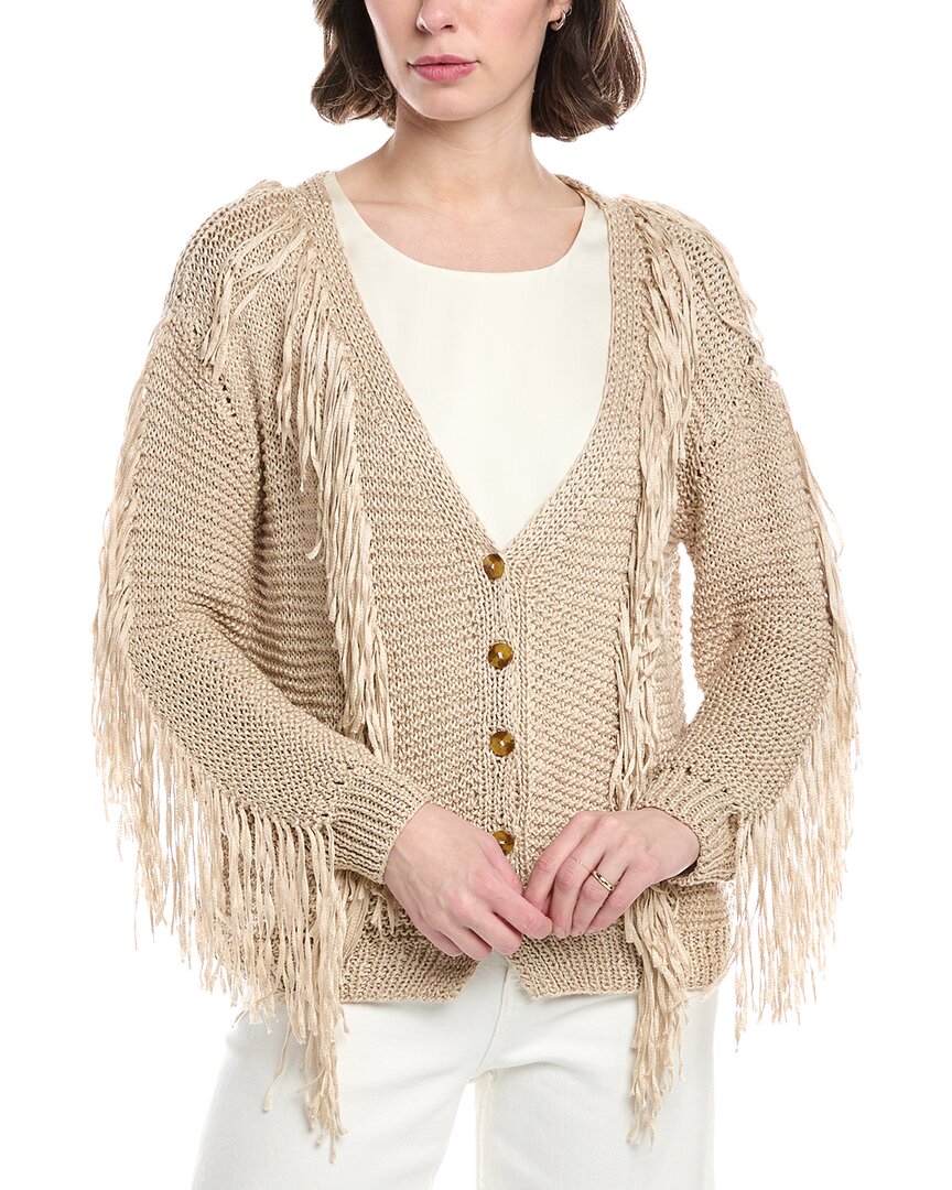 Farm Rio Sand Stripes Fringes Knit Cardigan – Bluefly