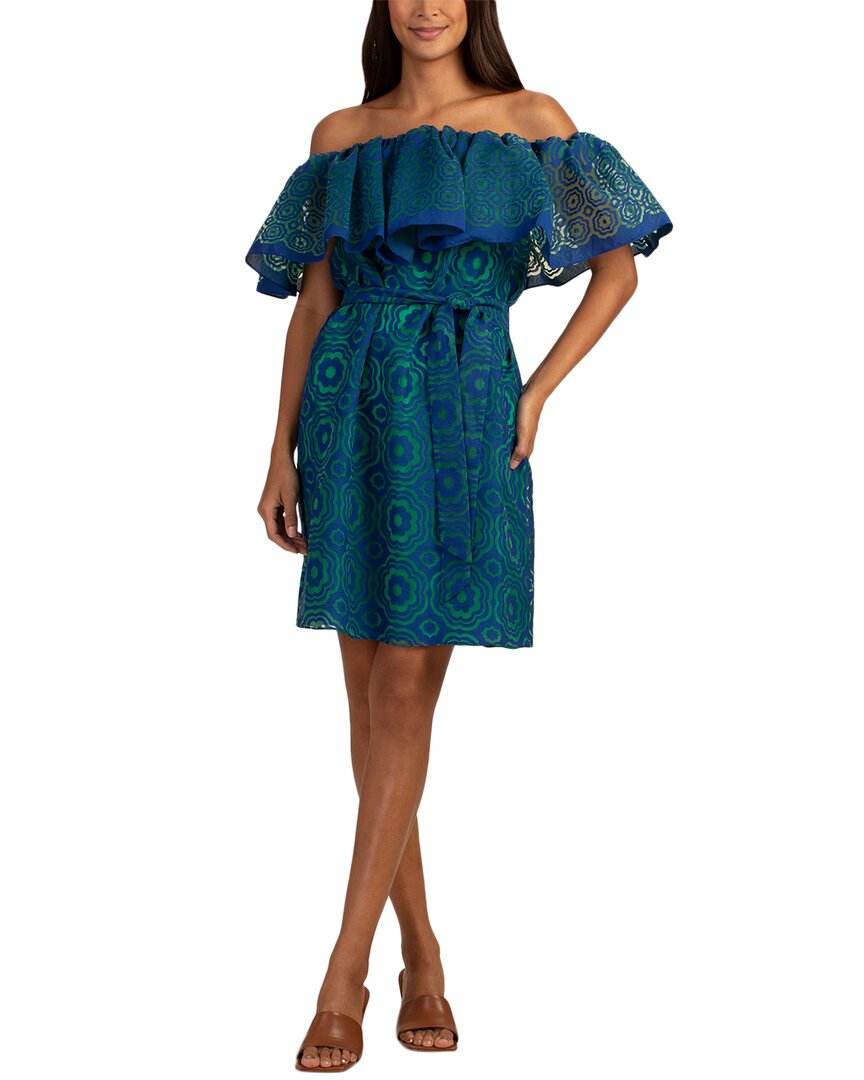 trina turk off the shoulder dress Striped Trina Turk Off the Shoulder Dress bows & sequins