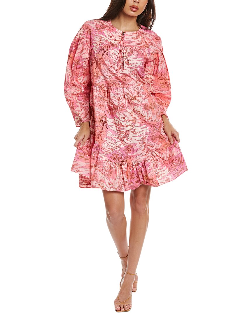 Ulla Johnson Tiered Mini Dress, 2 / Pink