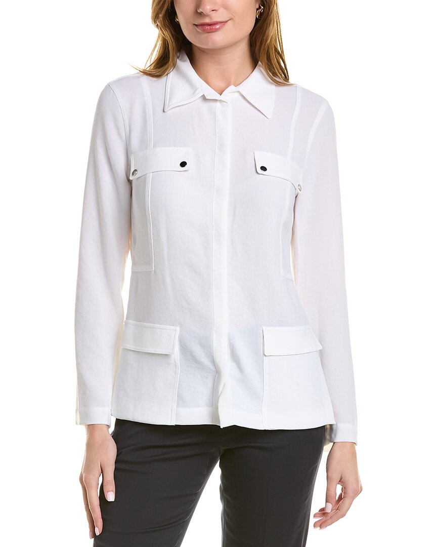 Elie Tahari Tahari White Jacket Elie Tahari Utility Shirt Jacket