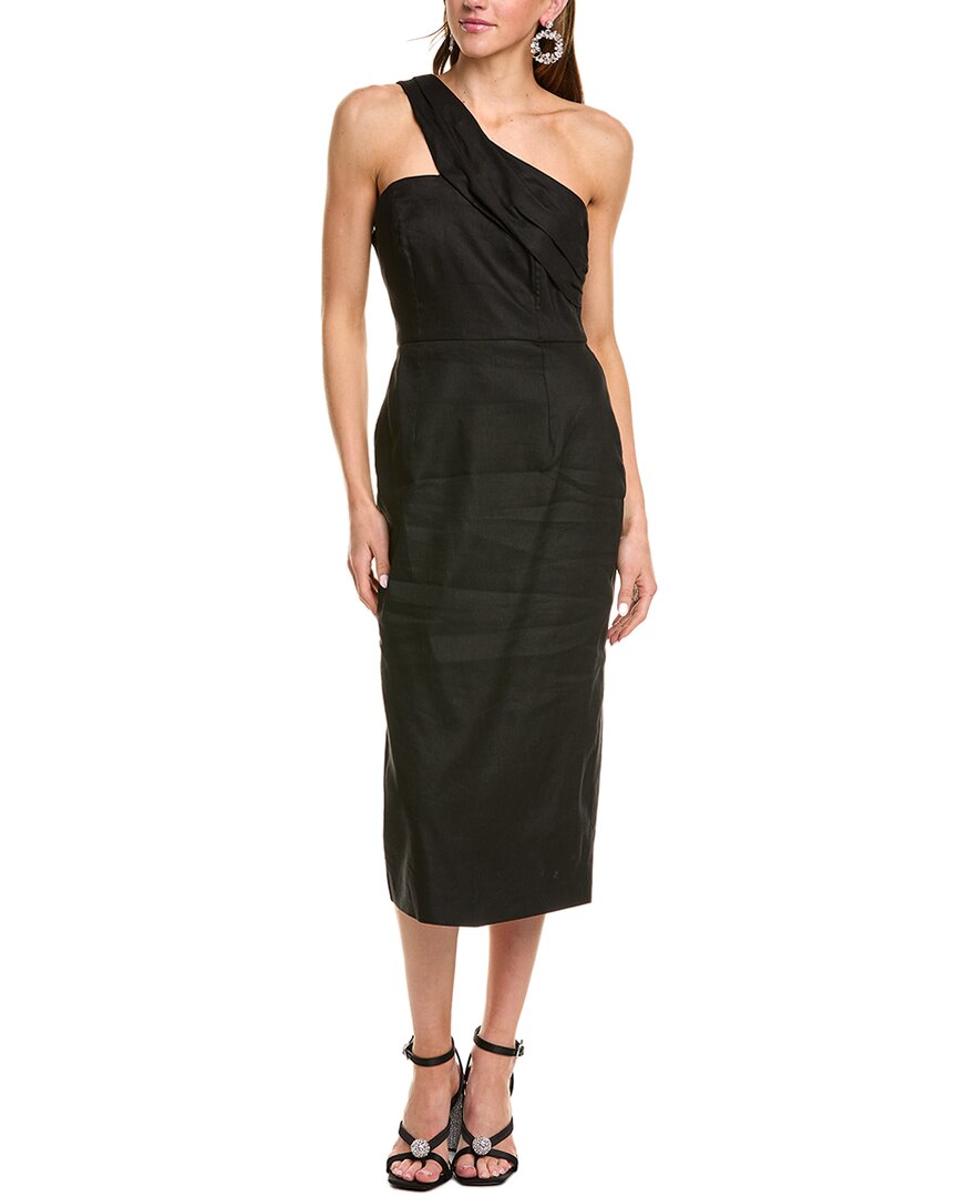 Milly Solid Linen-Blend Midi Dress – Bluefly