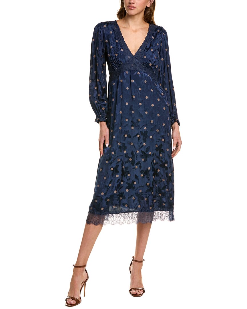 Sam Edelman Camila Midi Dress Navy Dot S Sam Edelman Camila Midi Dress Navy Dot S