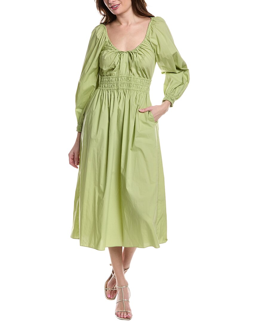 Rebecca Taylor Women's Poplin Smocked-Waist Dress, Size XS