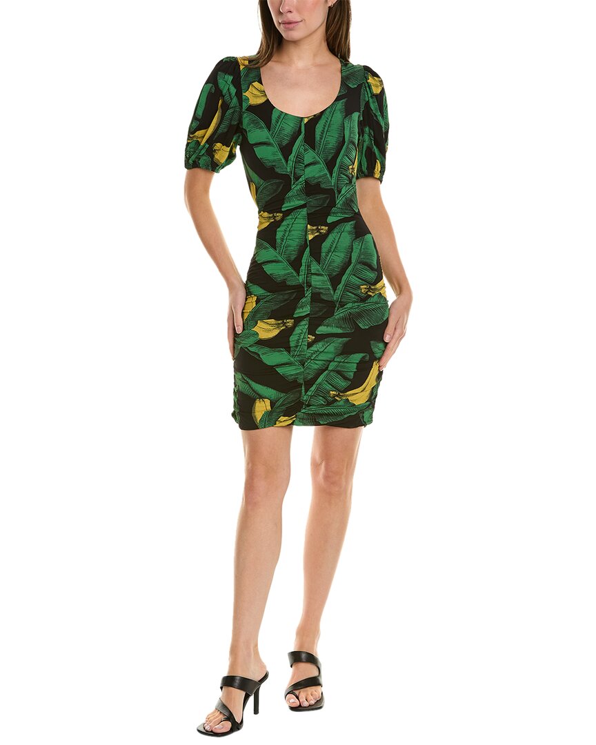 Ganni Ruched Jersey Mini Dress T3216 Black - 34 Ganni Ruched Jersey Mini Dress T3216 Black - 34