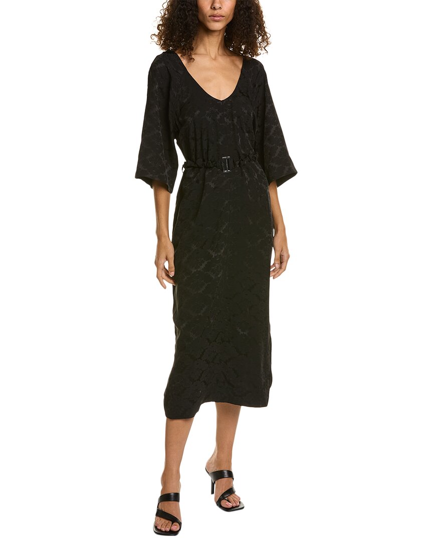 Ganni Jacquard Midi Dress - Black Ganni Jacquard Midi Dress - Black