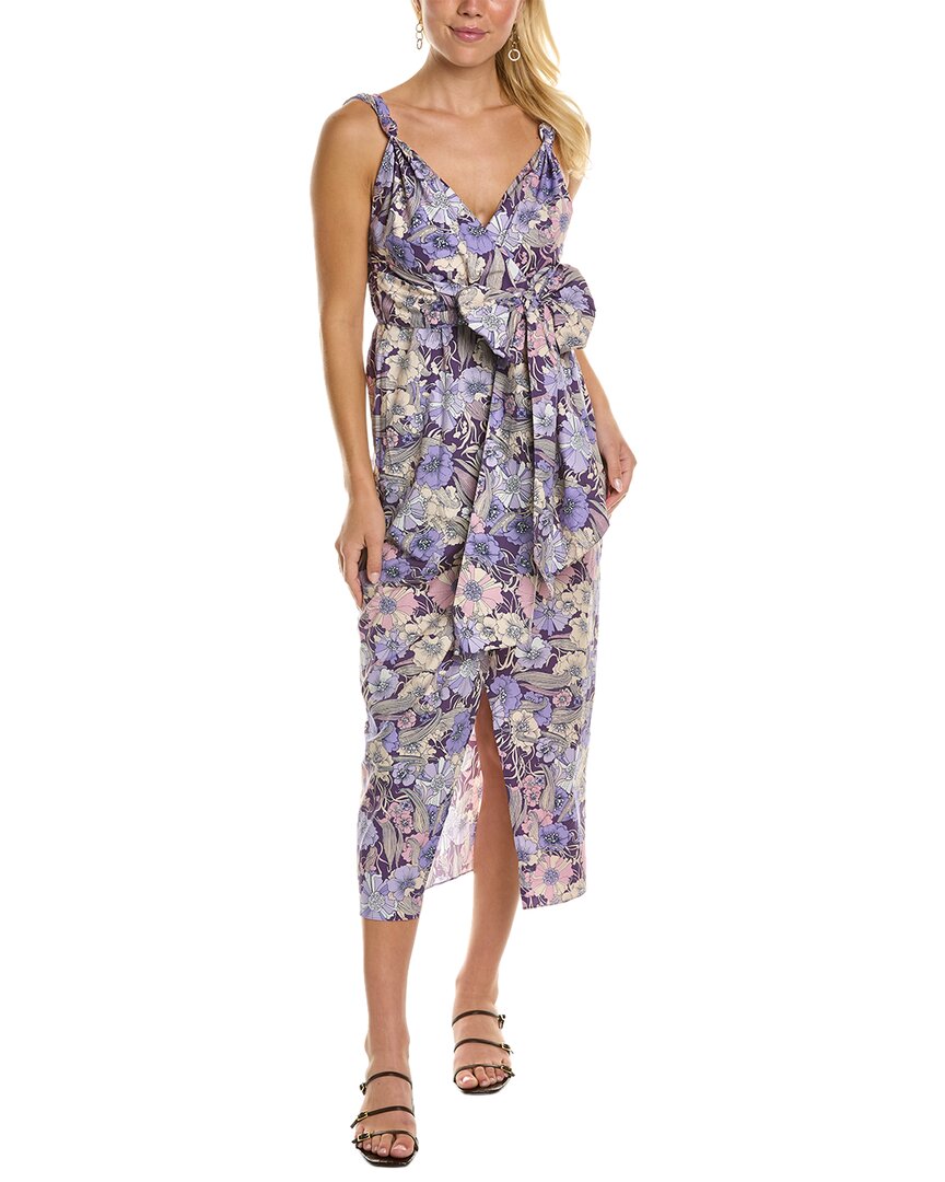 rebecca taylor floral midi dress Rebecca Taylor Poppy Field Maxi Dress, Purple / 6