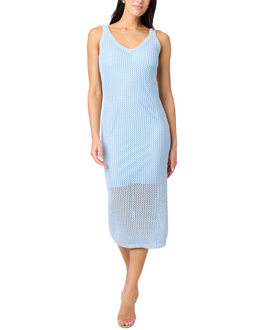 Toccin Kayla Crochet Tank Midi Dress - Blue