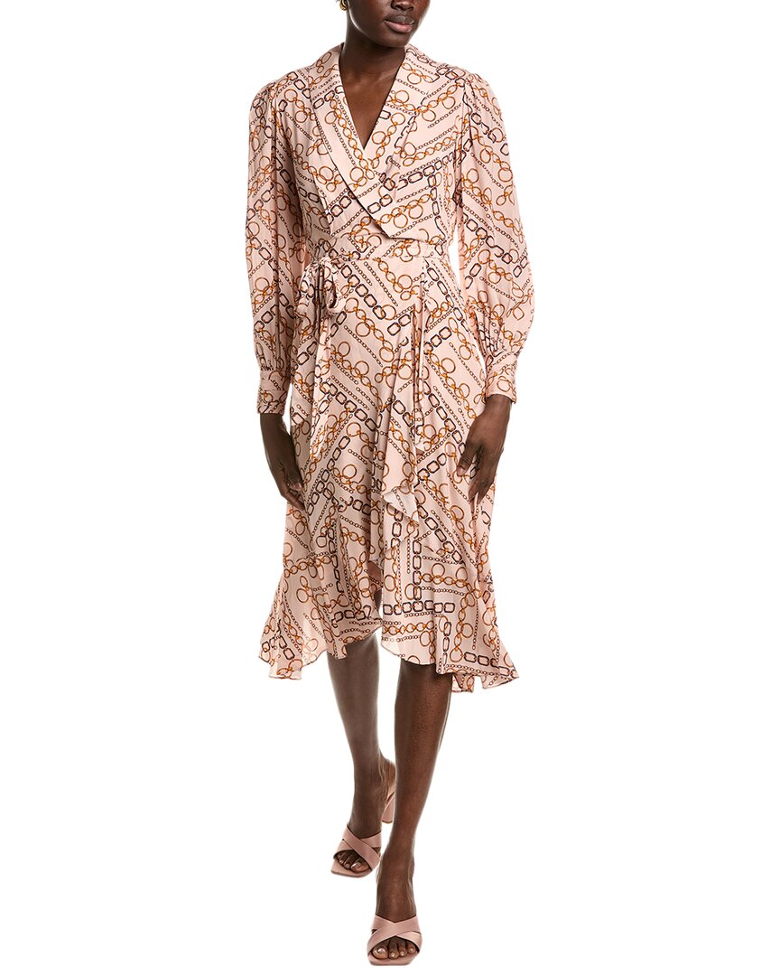 Elie Tahari The Linnea Faux Wrap Dress, 6 / Pink