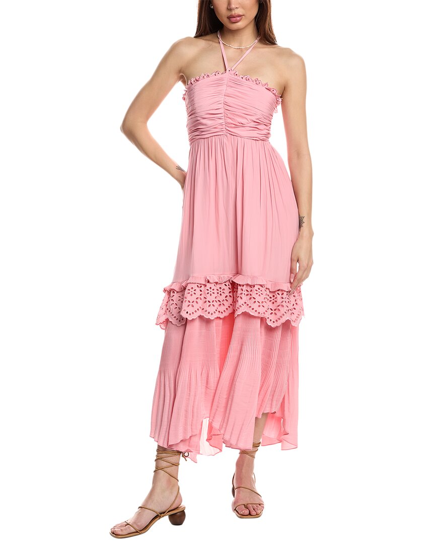 Ramy Brook Dulce Smocked Halter Midi Dress in Pink Tulip Ramy Brook Dulce Smocked Halter Midi Dress in Pink Tulip