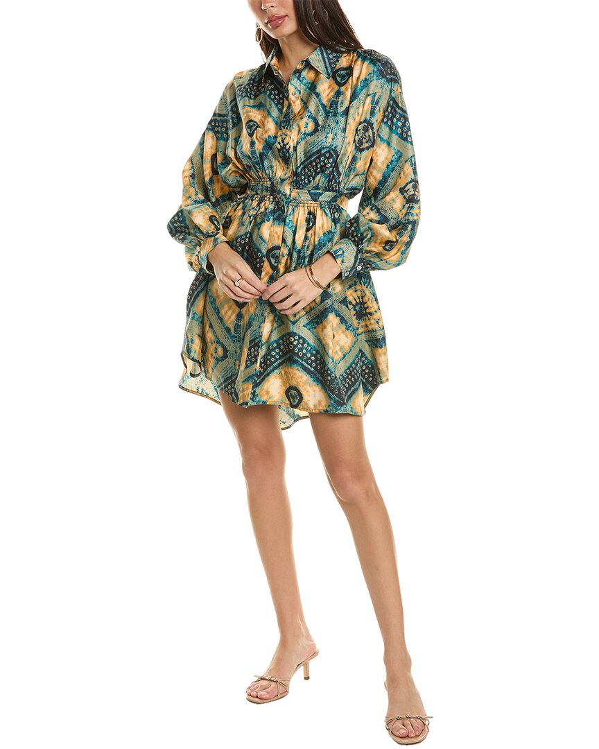 ulla johnson blue dress Nora Strapless Smocked Dress - Celeste Blue Cotton-Silk Maxi Dress main image 1