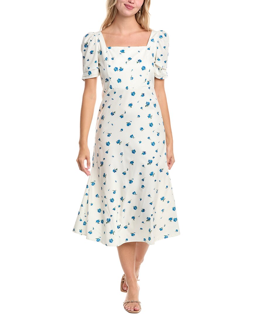 madison midi dress Madison Miles Midi Dress, White / Regular 8 (M)