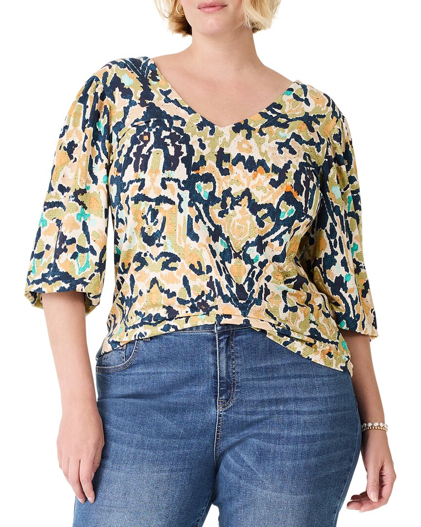 (取寄) ニックゾー レディース ヴィンヤード グロウ トップ NIC+ZOE women Vineyard Glow Top Indigo Multi Nic+Zoe Vineyard Glow Top – Bluefly