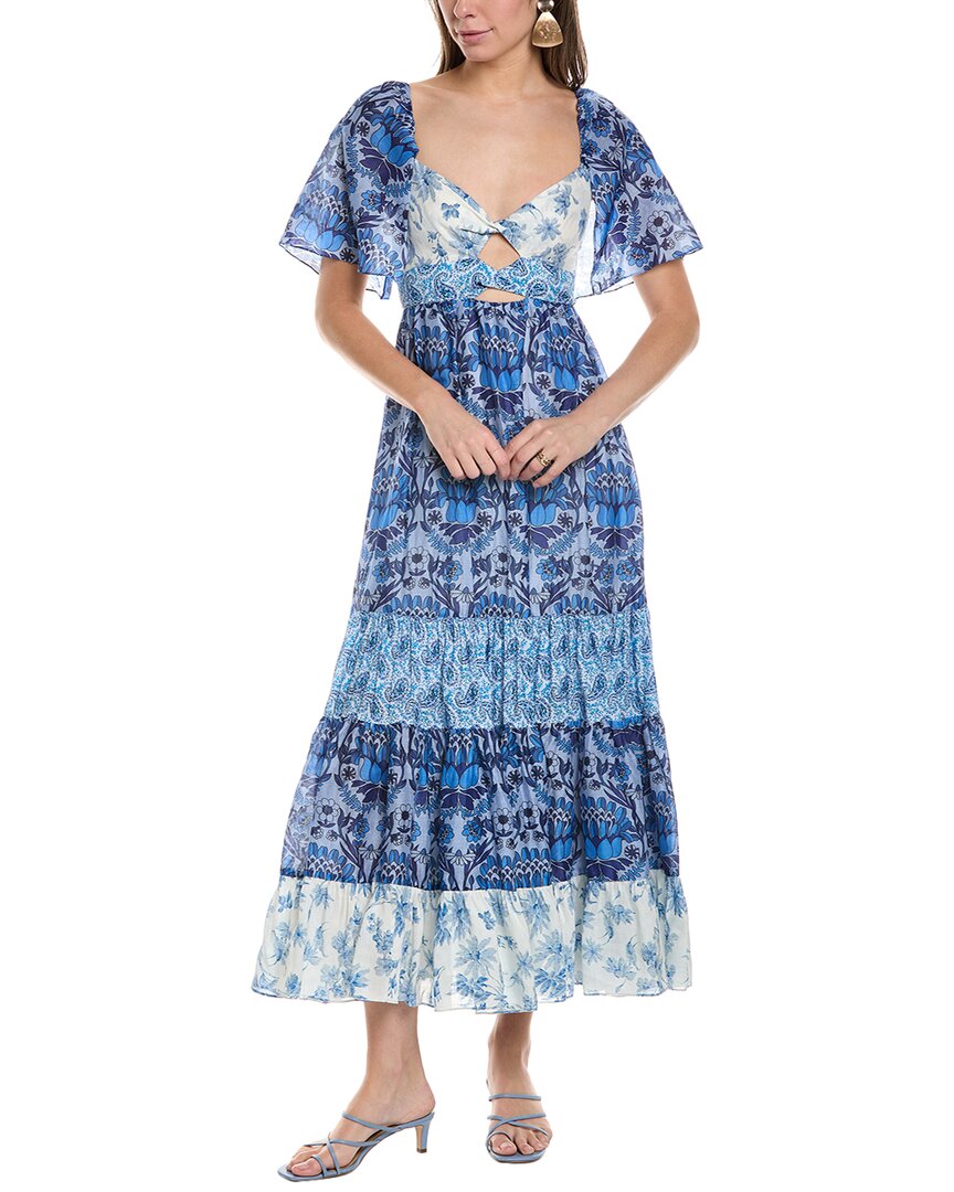 Sandro Linen-Blend Maxi Dress Bluefly Sandro Linen-Blend Maxi Dress Bluefly