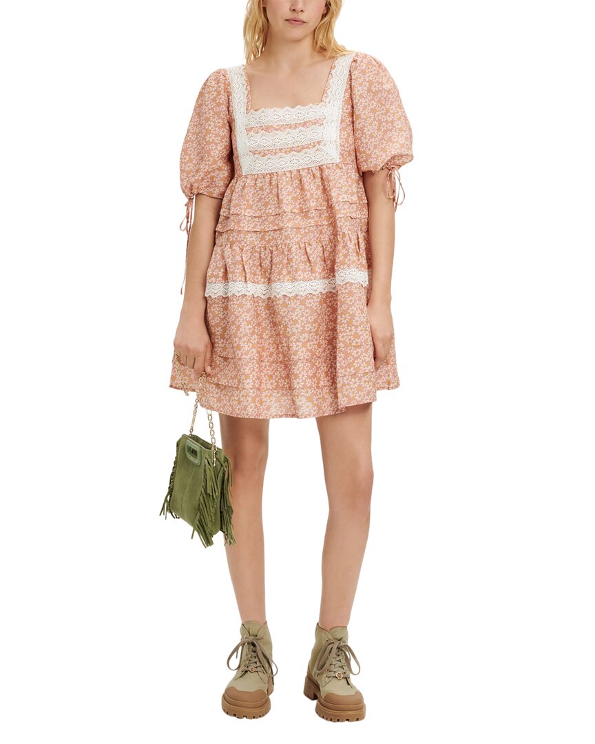 Maje Linen-Blend Dress, Pink / 38 Maje Linen-Blend Dress, Pink / 38