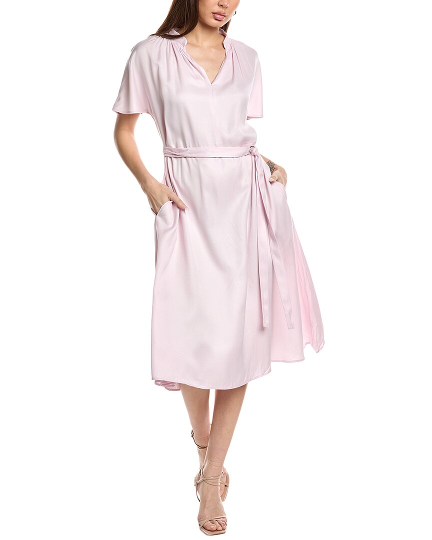 knee length dresses for ladies Hugo Boss Dalluah Midi Dress - Pink