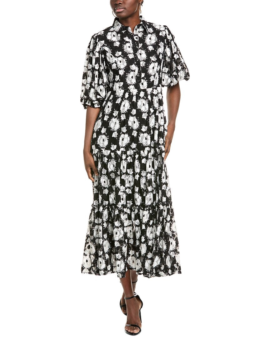 gracia maxi dress Gracia | Dresses | Gracia Boho Print Maxi Dress Smocked Waist Puff Sleeve V Neck Blue White S Nwt