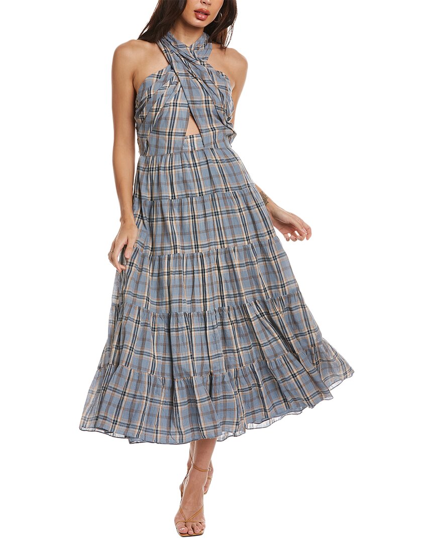 Ulla Johnson Tiered Midi Dress, Blue / 10