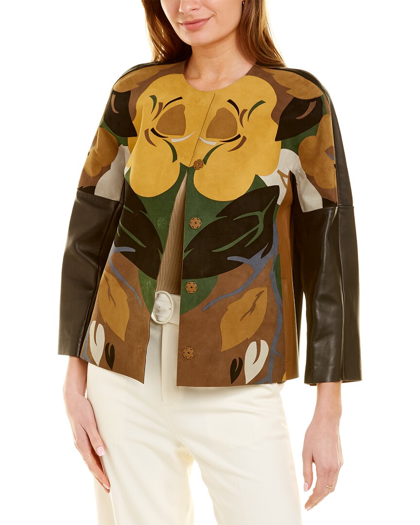 Etro Crewneck Leather Jacket – Bluefly