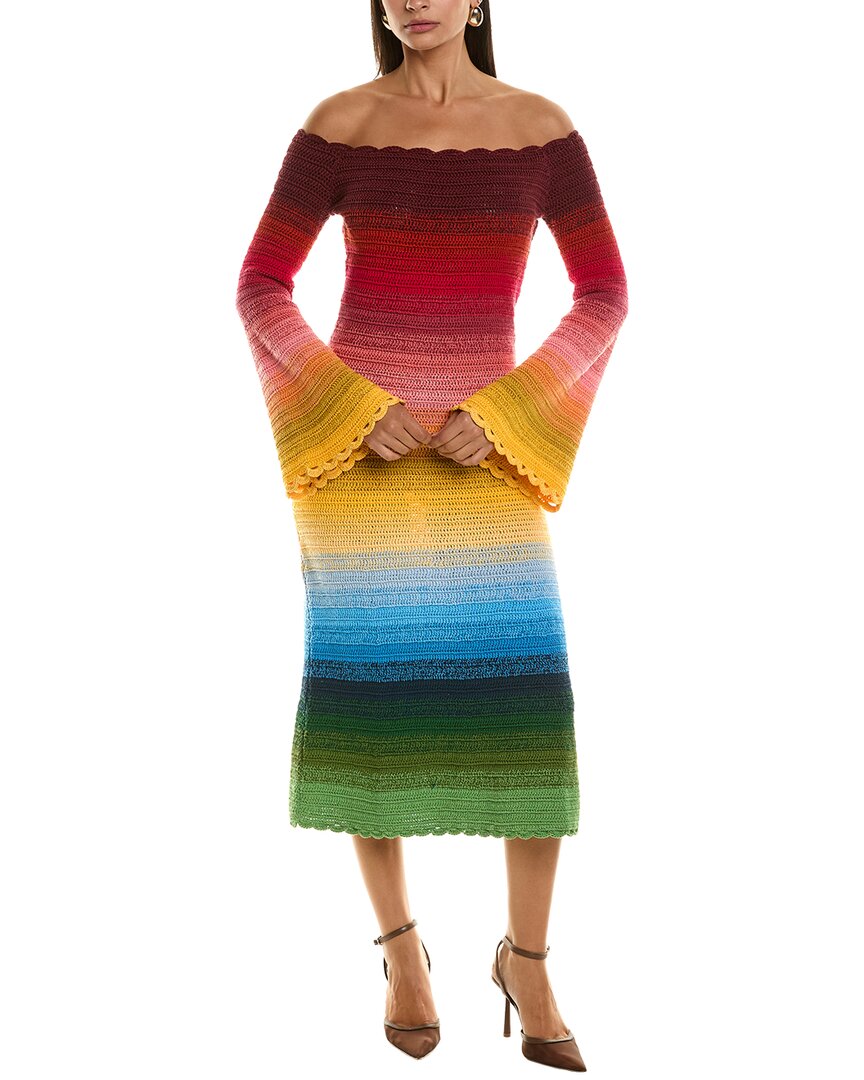 Oscar De La Renta Rainbow Ombre Sweaterdress Bluefly Oscar De La Renta Rainbow Ombre Sweaterdress Bluefly