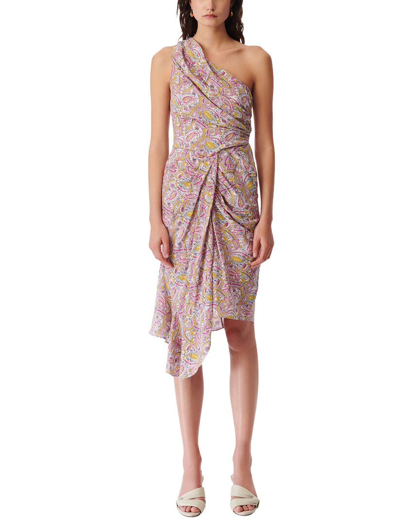 Iro Silk Knee-Length Dress, Ecru/Pink / 40 Iro Silk Knee-Length Dress, Ecru/Pink / 40