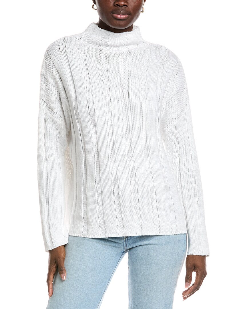 Forte Cashmere Wide Rib Funnel Neck Sweater – Bluefly