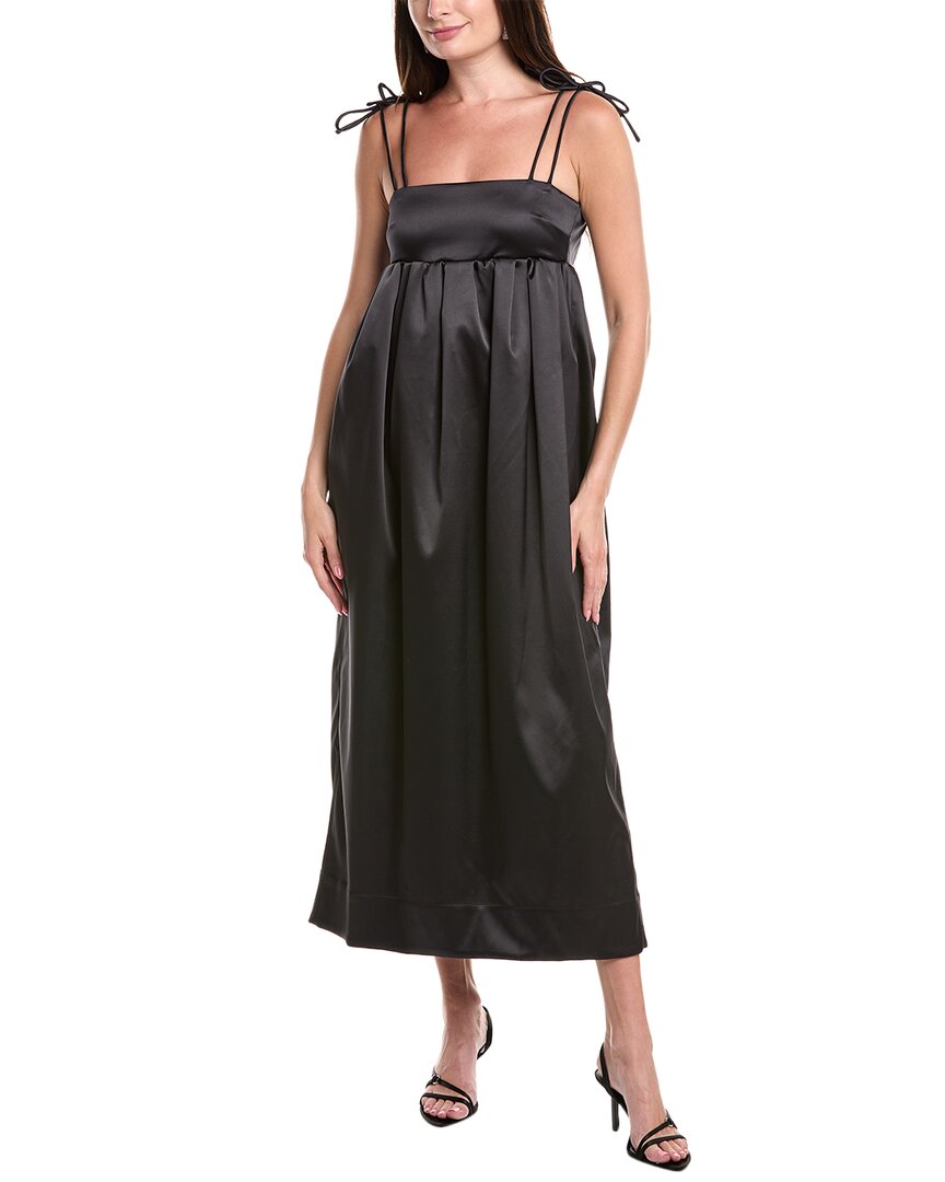 ganni satin midi dress Ganni Satin Midi Dress