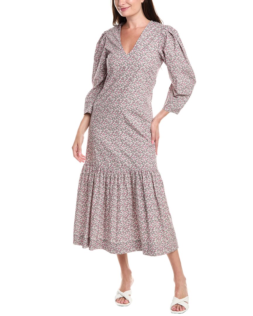 knee length dresses for ladies Ganni Crepe Jersey Maxi Dress
