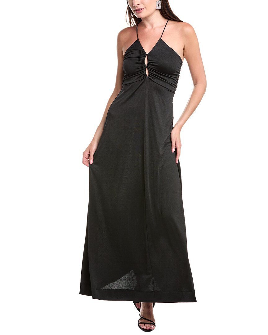 knee length dresses for ladies Ganni Crepe Jersey Maxi Dress