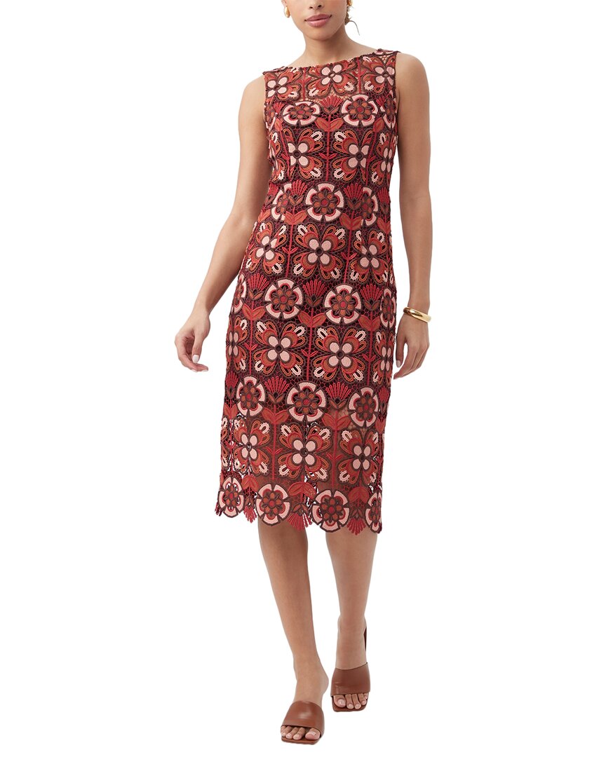 trina turk knee length dresses Trina Turk Shift Dress Blue Multi Knee Length Casual Day Dress Size M NWT