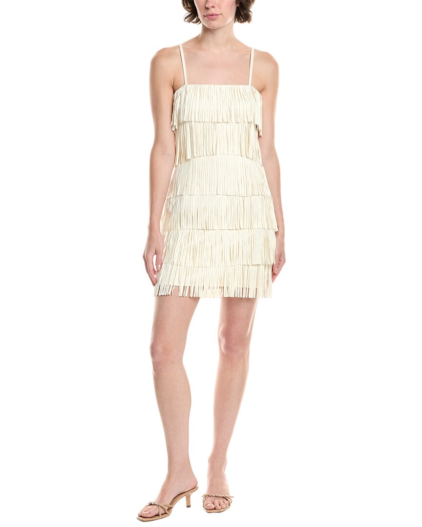 Endless Rose Suede Fringe Spaghetti Dress