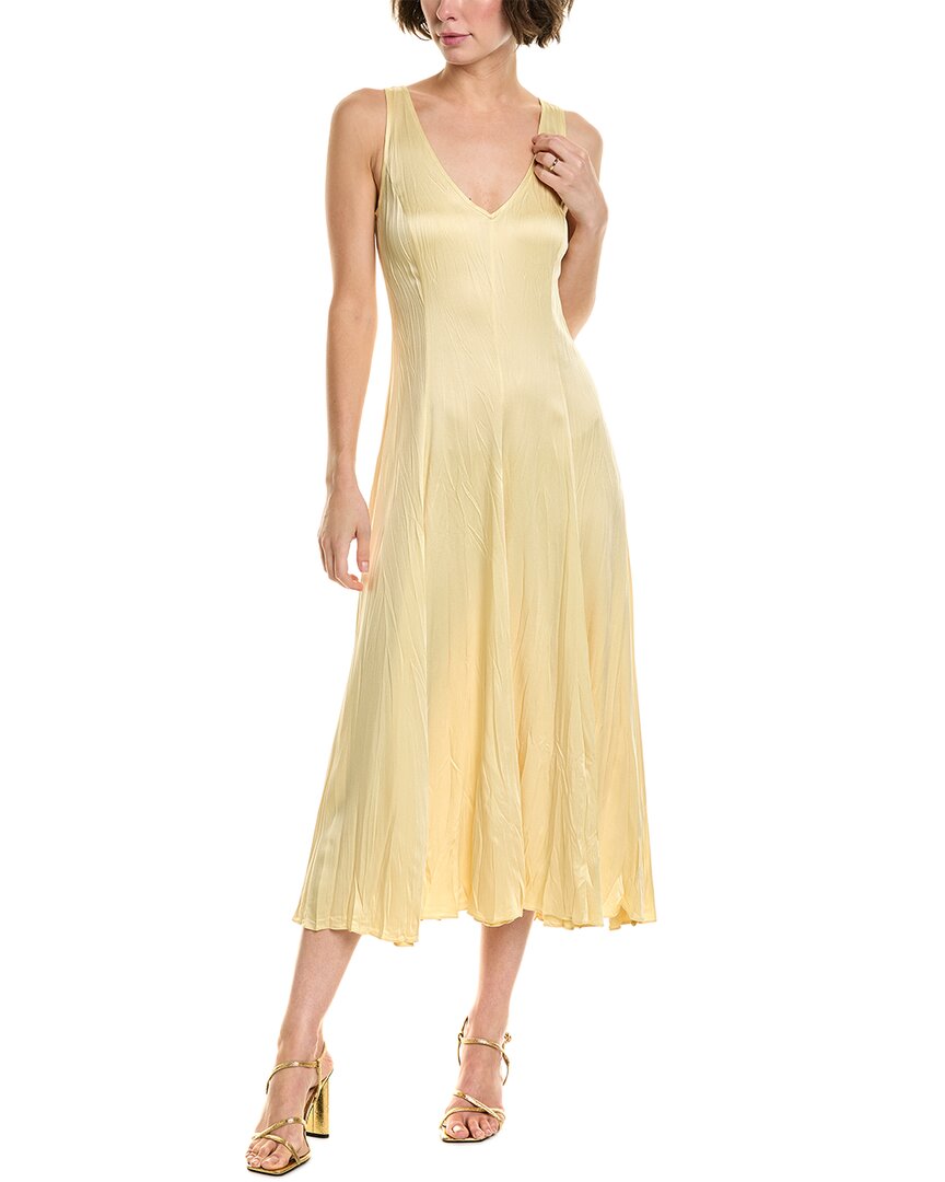 Michael Kors Collection Crush Charm Midi Dress, 0 / Yellow