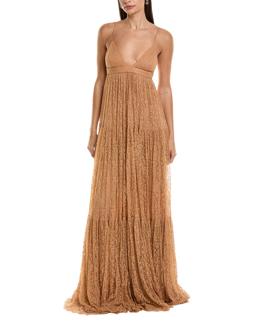 Michael Kors Collection Lace Tiered Silk Gown – Bluefly