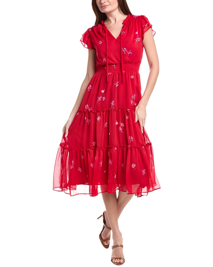 knee length dresses for ladies Cece Printed Midi Dress