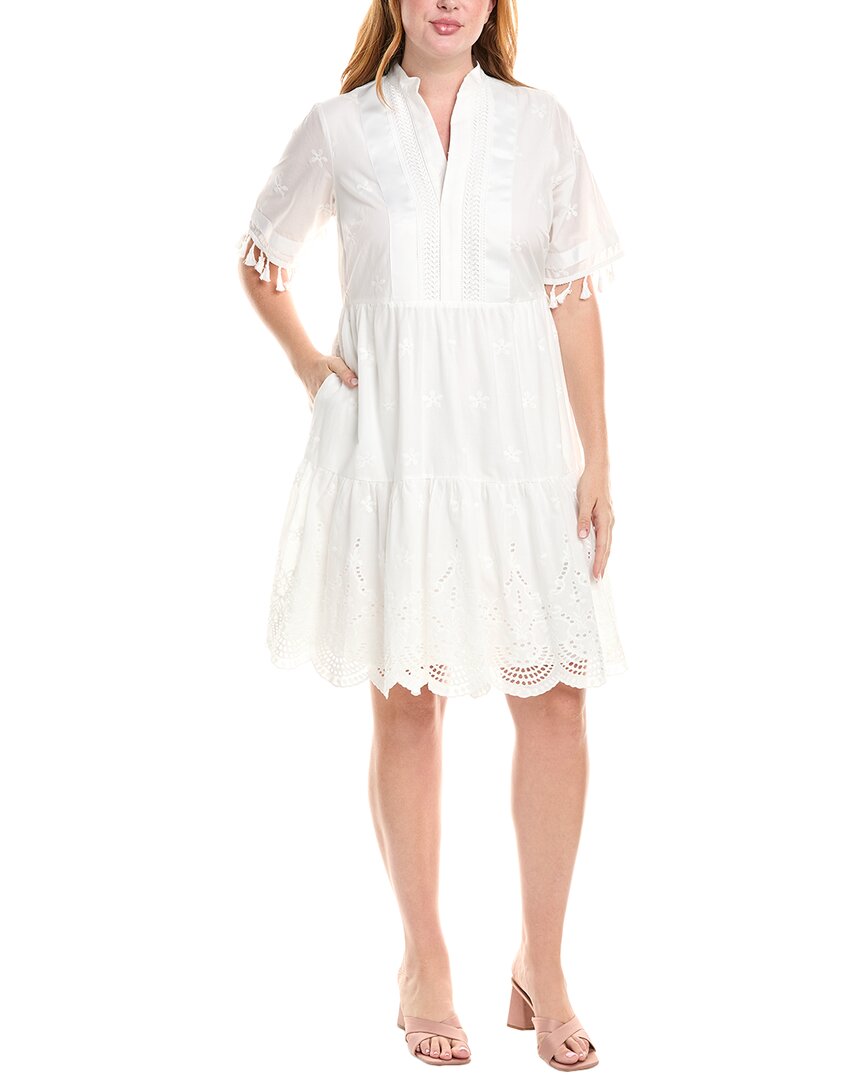 Tahari Asl Plus Embroidered Tiered Mini Dress – Bluefly