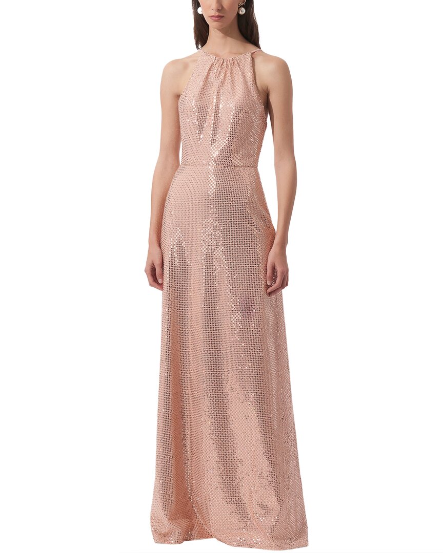 Carolina Herrera Embellished Halter Neck Gown, Pink / 6