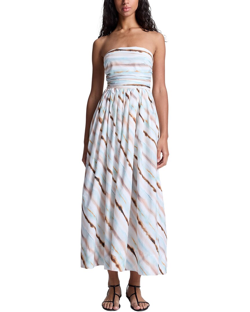 A.L.C. Women's Tara Striped Strapless Midi-Dress - Mint Multi