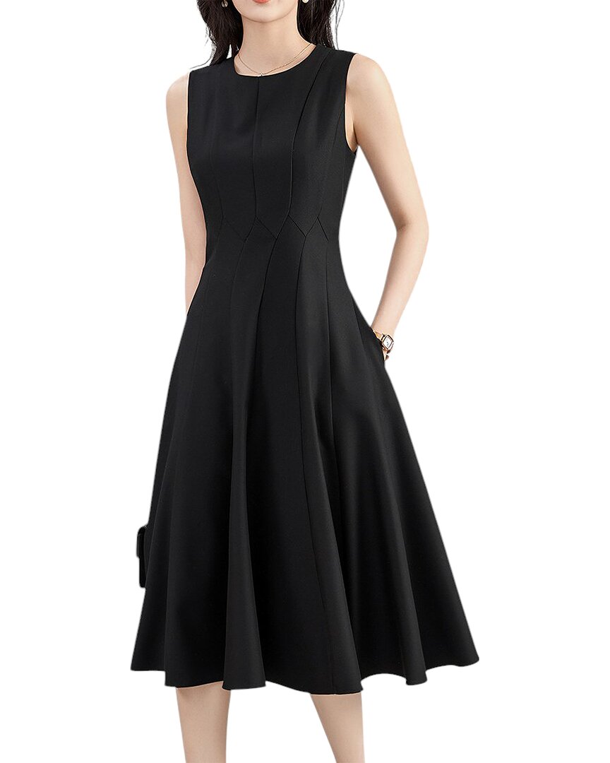 wool blend midi dress Monique Lagarde Wool-Blend Midi Dress